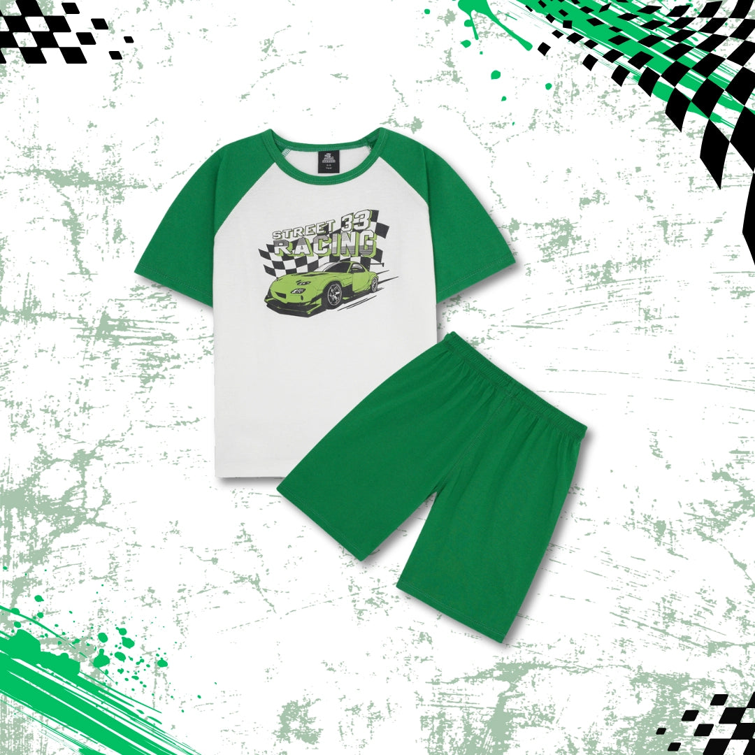 STREET RACING GREEN CO-ORD SET