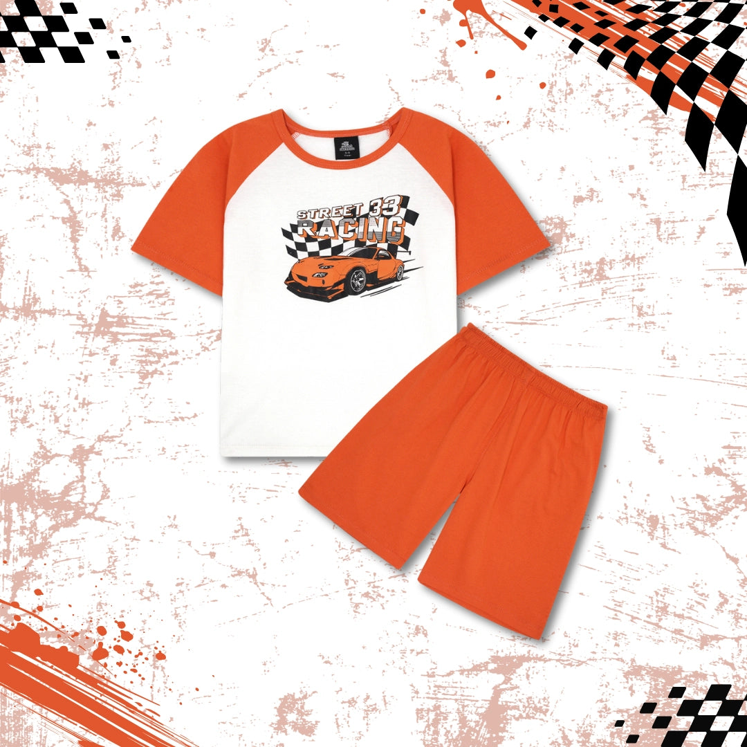 STREET RACING ORANGE CO-ORD SET