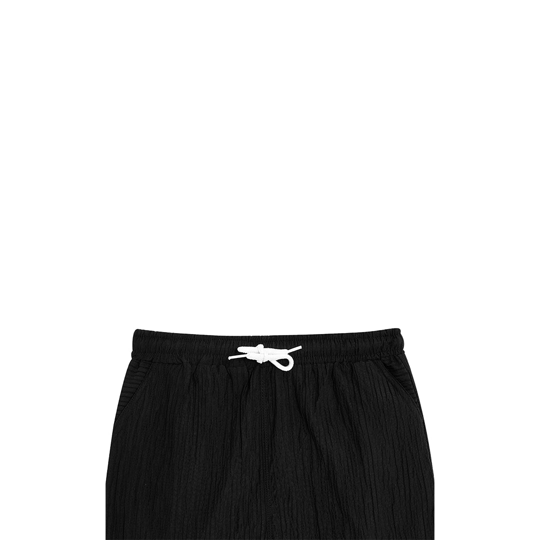TEXTURED BLACK SHIRT CO-ORD SET-3 PIECE