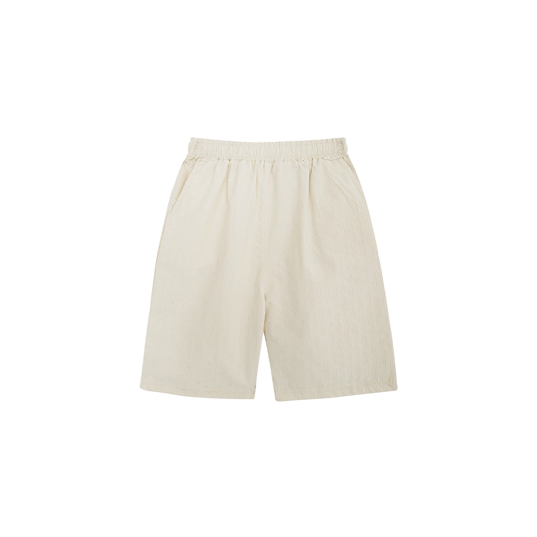 TEXTURED OFF WHITE SHIRT CO-ORD SET-3 PIECE