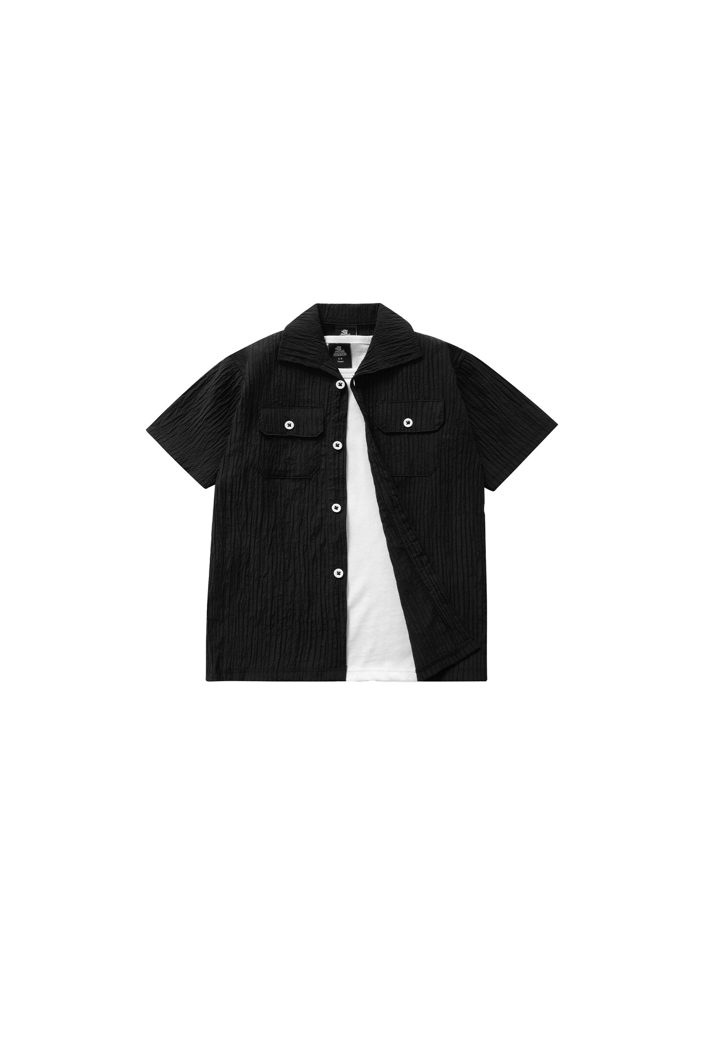 TEXTURED BLACK SHIRT CO-ORD SET-3 PIECE