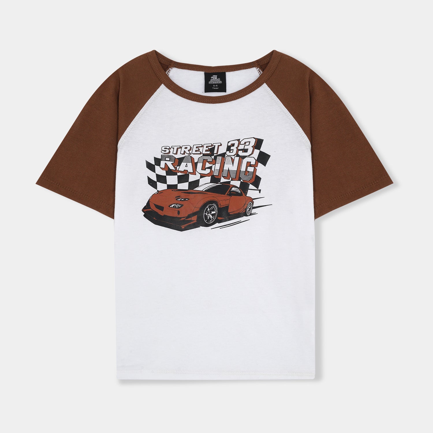 Raglan half Sleeve set with racing car print