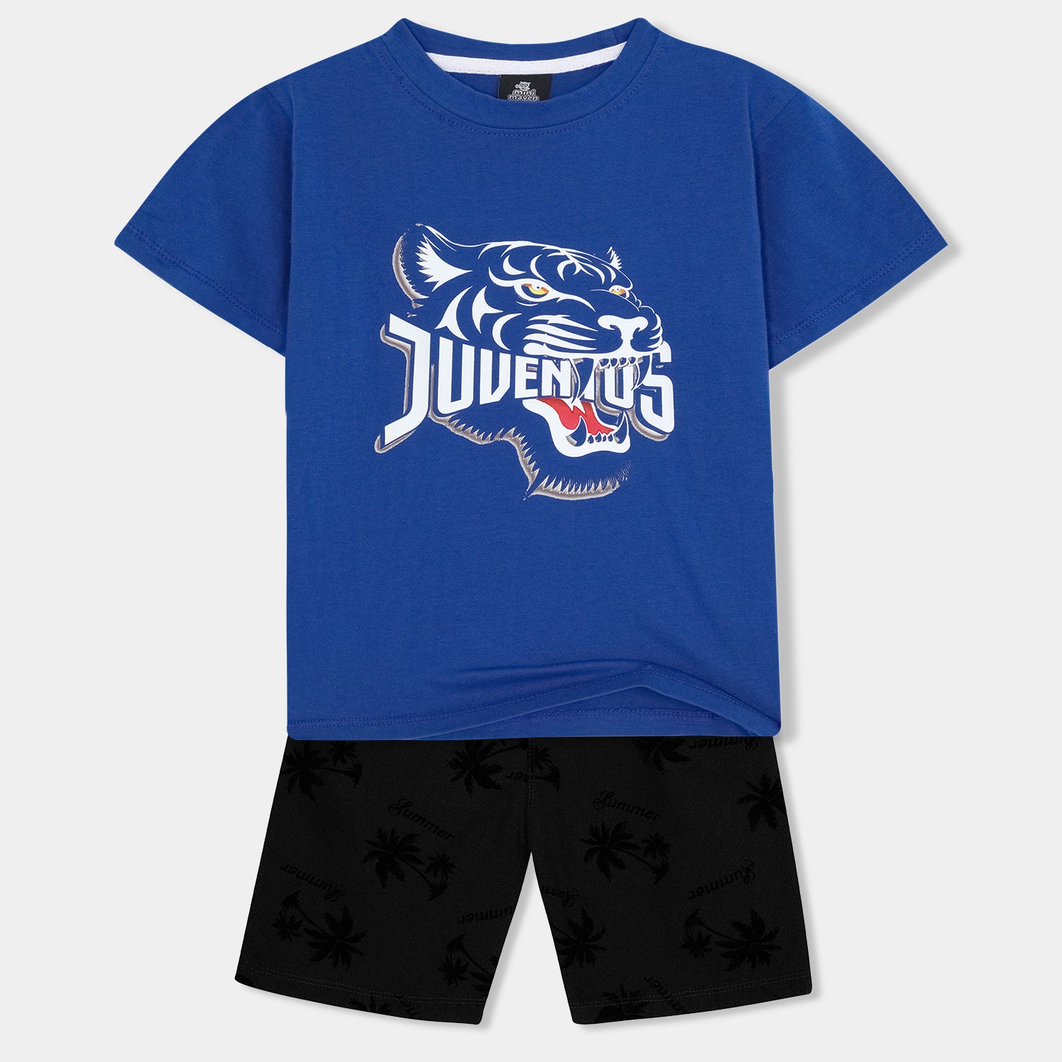 Kids Royal Shirt with floaking print short