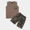 Kids Sando with Camo printed Cotton short