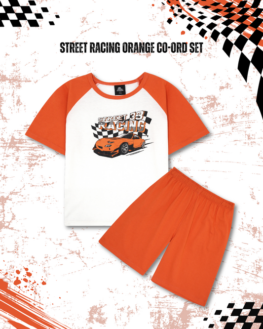 STREET RACING ORANGE CO-ORD SET