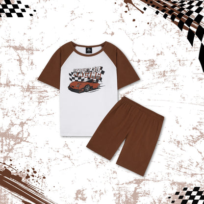 STREET RACING BROWN CO-ORD SET